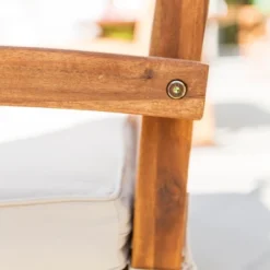 Acacia Wood X-Back Love Seat With Cushions Brown - Saracina Home -Garden Furniture Store GUEST 55ed72cc a28a 447d 9d4f 8282777f0da0