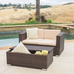 Murano 4pc Wicker Patio Sofa Set - Brown - Christopher Knight Home -Garden Furniture Store GUEST 5645d5d8 da48 4e09 b605 aa3ba597a459