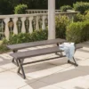 Rolando 2pk Aluminum Outdoor Patio Dining Bench - Brown - Christopher Knight Home