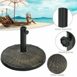 Tangkula 18" Patio Resin Umbrella Base, 24 LBS Outdoor Heavy Duty Round Umbrella Base 11 Tangkula 18" Patio Resin Umbrella Base, 24 LBS Outdoor Heavy Duty Round Umbrella Base -Garden Furniture Store GUEST 5744dcd1 4e69 48cd 8177 5b234f340b2a