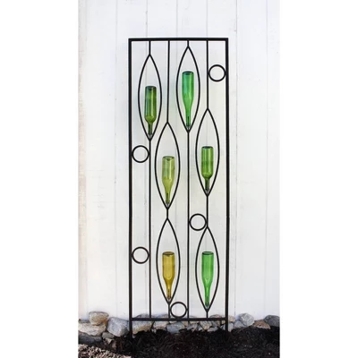 Achla Designs 79.75" Vinifera Bottle Decorative Iron Garden Trellis Black Powder Coat Finish 2 Achla Designs 79.75" Vinifera Bottle Decorative Iron Garden Trellis Black Powder Coat Finish - Image 2