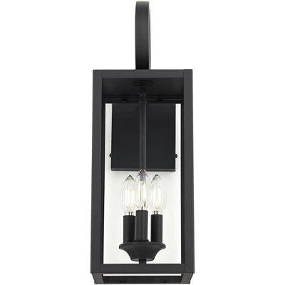 John Timberland Mira Modern Outdoor Wall Light Fixture Flat Black 21 1/2" Clear Glass For Post Exterior Barn Deck House Porch Yard Posts Patio Home 4 John Timberland Mira Modern Outdoor Wall Light Fixture Flat Black 21 1/2" Clear Glass For Post Exterior Barn Deck House Porch Yard Posts Patio Home - Image 4