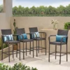 Delfina 4pk Wicker Barstool - Brown - Christopher Knight Home
