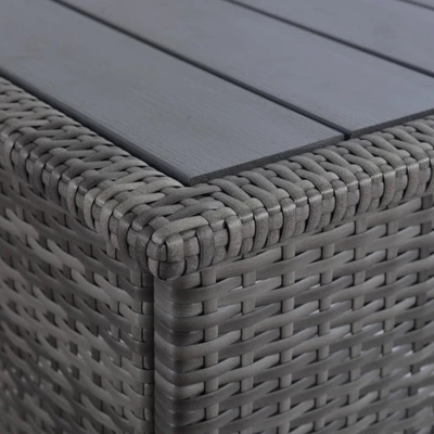 8pc Wicker Patio Conversation Set With Cushions - Beige - GODEER 14 8pc Wicker Patio Conversation Set With Cushions - Beige - GODEER - Image 14