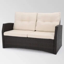 Sanger 5pc Wicker Chat Set - Dark Brown - Christopher Knight Home 8 Sanger 5pc Wicker Chat Set - Dark Brown - Christopher Knight Home -Garden Furniture Store GUEST 59802543 6b3f 49b5 928f 1b09763a7ff1