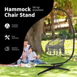 Costway C Hammock Frame Stand Solid Steel Construction -Garden Furniture Store GUEST 598fa54f dbc7 43ce 8a59 8a102f9c8f55