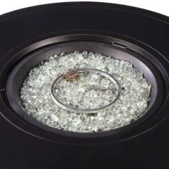 5pc Outdoor Dining Set With 44" Round Fire Table, 4 Deep Seating Swivel Rocking Chairs & Table Fabric Covers - Tan/Copper - Oakland Living -Garden Furniture Store GUEST 5a4cbba4 3d33 4a63 93ec fdd162cf37a5