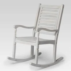 Bamberg Transitional Acacia Wood Outdoor Rocking Chair - Saracina Home -Garden Furniture Store GUEST 5a86f5a0 2763 4859 9f98 43217eb6c795