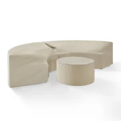Crosley Catalina 3pc Furniture Cover Set, Two Round Sectional Sofas And Coffee Table, Tan 5 Crosley Catalina 3pc Furniture Cover Set, Two Round Sectional Sofas And Coffee Table, Tan -Garden Furniture Store GUEST 5af7beee f3e3 4474 a585 fda15cb888fb