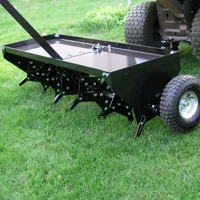 Yard Tuff 48 Inch Steel Tow Behind Plug Aerator With Pneumatic Tires, 32 Coring Plugs, And Universal Hitch For Lawn Mowers, Garden Tractors, And ATVs 2 Yard Tuff 48 Inch Steel Tow Behind Plug Aerator With Pneumatic Tires, 32 Coring Plugs, And Universal Hitch For Lawn Mowers, Garden Tractors, And ATVs - Image 2