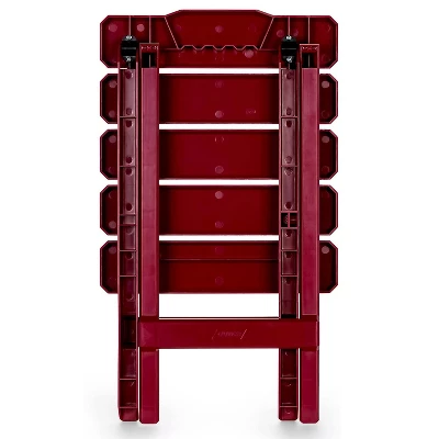 Camco 51684 Portable Indoor Outdoor Camping Picnic Beach Pool Regular Adirondack Plastic Resin Folding Side Table, Red 3 Camco 51684 Portable Indoor Outdoor Camping Picnic Beach Pool Regular Adirondack Plastic Resin Folding Side Table, Red - Image 3