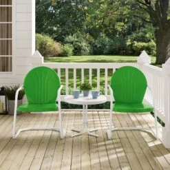 Griffith 3pc Outdoor Conversation Set - Kelly Green - Crosley -Garden Furniture Store GUEST 5d901ac7 97ea 42c3 aa25 19cc330a0072