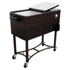 80qt Portable Rolling Patio Cooler Dark Wicker - Permasteel 14 80qt Portable Rolling Patio Cooler Dark Wicker - Permasteel -Garden Furniture Store GUEST 5e56032a 3516 4bd8 9fa4 ea90abbfa54e