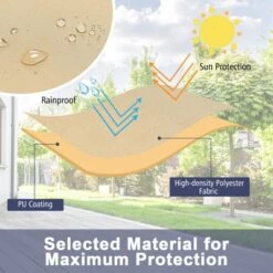 Costway Patio 60''x43'' 2-Seater Bench Loveseat Deep Sofa Cover Waterproof Handle Air Vent -Garden Furniture Store GUEST 5e6e38f3 c71e 4d8a b6ad 35f1f8c497c4