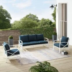 Kaplan 3pc Outdoor Sofa Set With Sofa & 2 Arm Chairs - Navy - Crosley 13 Kaplan 3pc Outdoor Sofa Set With Sofa & 2 Arm Chairs - Navy - Crosley -Garden Furniture Store GUEST 5e84acc2 78fa 42a2 b93a bb4c18ee699d