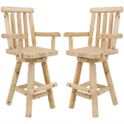 Sunnydaze Decor Sunnydaze Unfinished Fir Wood Log Cabin Style Rustic Swivel Bar Stool 20 Sunnydaze Decor Sunnydaze Unfinished Fir Wood Log Cabin Style Rustic Swivel Bar Stool -Garden Furniture Store GUEST 5f1a029b c2f4 4a81 a6a4 fcfd3c567f57