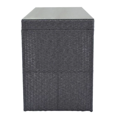 5pc Outdoor Rattan Bar Set With Stools & Cushions- Gray - WELLFOR 14 5pc Outdoor Rattan Bar Set With Stools & Cushions- Gray - WELLFOR - Image 14