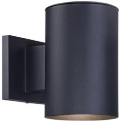 Possini Euro Design Modern Outdoor Wall Light Fixture Black LED Downlight 7 1/2" Cylinder Shade For Exterior Barn Deck House Porch Yard Patio Outside -Garden Furniture Store GUEST 5f5ff65f 1d1a 4a22 bded dfd982800645