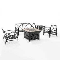 Kaplan 5pc Sofa Set With Fire Table - Oatmeal - Crosley -Garden Furniture Store GUEST 5f6a980f 8328 47cb 813a f809428f5874 1