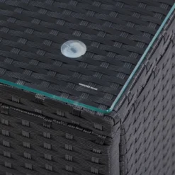 Parksville Patio Bar Set With Cushions - Black/Gray - CorLiving -Garden Furniture Store GUEST 604ca3fb 1196 4bff 993d 21561866e3b6