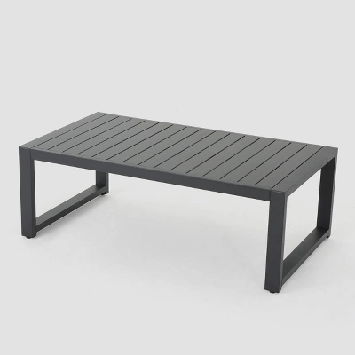 Navan 6pc Aluminum Sofa Set - Black/Dark Gray - Christopher Knight Home 5 Navan 6pc Aluminum Sofa Set - Black/Dark Gray - Christopher Knight Home - Image 5