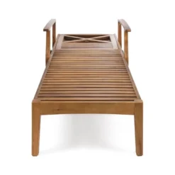 Perla 3pc Outdoor Acacia Wood Chaise Lounge Set With Cushions - Teak/Orange - Christopher Knight Home -Garden Furniture Store GUEST 6196b692 c9a9 403b a1ab 88edbfea4d84