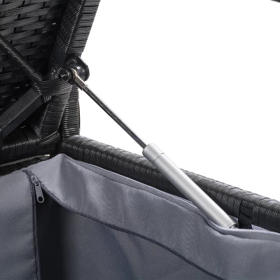 Parksville Patio Storage Bench - Black - CorLiving 5 Parksville Patio Storage Bench - Black - CorLiving - Image 5