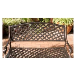 Cozumel Cast Aluminum Patio Bench - Antique Copper - Christopher Knight Home 5 Cozumel Cast Aluminum Patio Bench - Antique Copper - Christopher Knight Home -Garden Furniture Store GUEST 62078412 91a5 440e 8a33 d149d63df30c