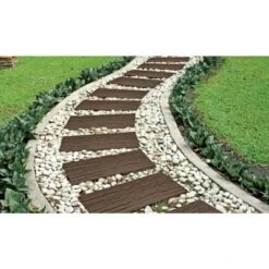Flexon Rubber Railroad Tie Decorative Lawn And Garden Stepping Stone - Set Of 3 6 Flexon Rubber Railroad Tie Decorative Lawn And Garden Stepping Stone - Set Of 3 -Garden Furniture Store GUEST 6209987f 3de6 4f10 acf2 db04b993859b