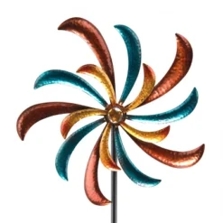 64" Metal Jeweled Metal Blade Windmill Spinner Garden Stake - Alpine Corporation -Garden Furniture Store GUEST 62173519 66ee 4b53 b6a7 0284a62134b6