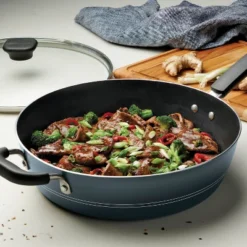 Tramontina 5qt Aluminum Non Stick Covered Jumbo Cooker - Blue -Garden Furniture Store GUEST 6286cf5c 9b37 423c aada 9c425edc8a63