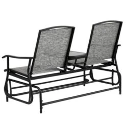 Gardenised Two Person Outdoor Double Swing Glider Chair Set With Center Tempered Glass Table, Loveseat Lawn Rocker Bench 10 Gardenised Two Person Outdoor Double Swing Glider Chair Set With Center Tempered Glass Table, Loveseat Lawn Rocker Bench -Garden Furniture Store GUEST 62f282aa 5598 4100 89d0 5ee5696faecf