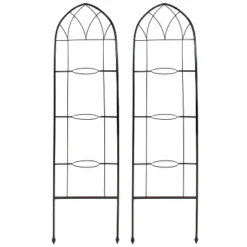 Sunnydaze Decor Sunnydaze 2-Piece Arched Climbing Plants Wall Trellis With Flower Pot Supports -Garden Furniture Store GUEST 630005ef d287 41f7 b15e b5fe653b2a28