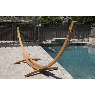 Vivere 15ft Arc Hammock Stand - Pine Color 1 Vivere 15ft Arc Hammock Stand - Pine Color