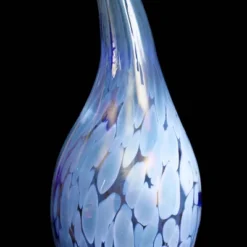 Pearlized Glass Solar Flame Stake Light Light Blue - Exhart -Garden Furniture Store GUEST 6391060c 842c 4f22 8953 e99fc87a62ea