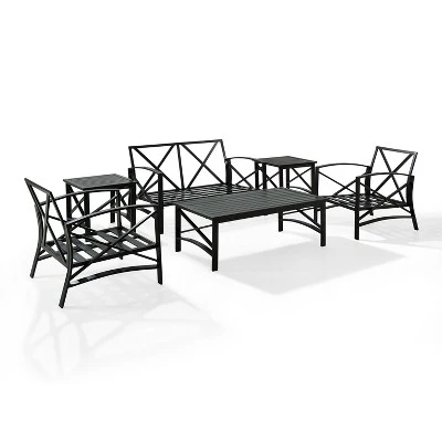 6pc Kaplan Outdoor Seating Set Oatmeal - Crosley 3 6pc Kaplan Outdoor Seating Set Oatmeal - Crosley - Image 3