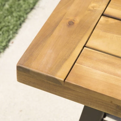 Catriona Acacia Wood Patio Bench - Teak - Christopher Knight Home 2 Catriona Acacia Wood Patio Bench - Teak - Christopher Knight Home - Image 2