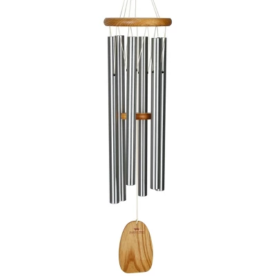 Woodstock Wind Chimes Signature Collection, Blowin' In The Wind Chime, 34'' Silver Wind Chime BWC 2 Woodstock Wind Chimes Signature Collection, Blowin' In The Wind Chime, 34'' Silver Wind Chime BWC - Image 2