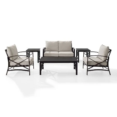 6pc Kaplan Outdoor Seating Set Oatmeal - Crosley 1 6pc Kaplan Outdoor Seating Set Oatmeal - Crosley