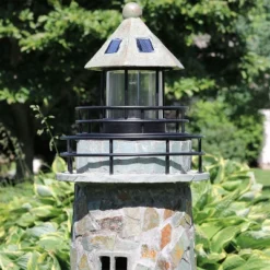Sunnydaze Decor Sunnydaze Outdoor Backyard Garden Nautical Lighthouse Solar LED Pathlight Statue Figurine - 36" - Cobblestone 12 Sunnydaze Decor Sunnydaze Outdoor Backyard Garden Nautical Lighthouse Solar LED Pathlight Statue Figurine - 36" - Cobblestone -Garden Furniture Store GUEST 660993f4 8b5b 46de 8770 c1501198445b