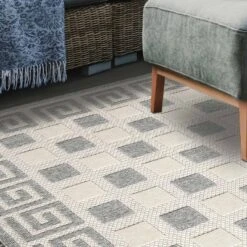Traditional Geometric Infinity Border Indoor Outdoor Area Rug By Blue Nile Mills -Garden Furniture Store GUEST 670b2752 bab5 4a45 bfbe 26892e64bcbd