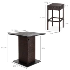 Best Choice Products 5-Piece Patio Wicker Bar Set W/ Built-In Bottle Opener, Hidden Storage Shelf, 4 Stools 11 Best Choice Products 5-Piece Patio Wicker Bar Set W/ Built-In Bottle Opener, Hidden Storage Shelf, 4 Stools -Garden Furniture Store GUEST 6774ec51 f1cf 4d1a b579 494f34f33810