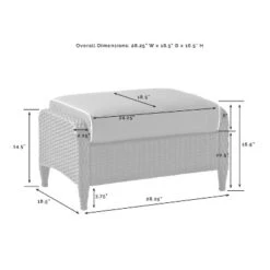 Kiawah Outdoor Wicker Ottoman - Crosley 18 Kiawah Outdoor Wicker Ottoman - Crosley -Garden Furniture Store GUEST 6785b346 f4e4 4cf6 97eb e0243d17b19a
