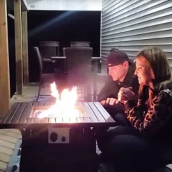 5pc Outdoor Set With Spring Motion Chairs & 28" Fire Table - Captiva Designs