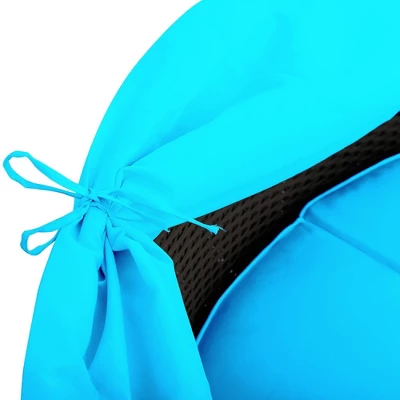 6pc Wicker Round Outdoor Sectional Set With Cushions - Black/Blue - GODEER 14 6pc Wicker Round Outdoor Sectional Set With Cushions - Black/Blue - GODEER - Image 14