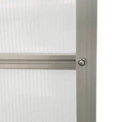 Outsunny Aluminum Greenhouse, Polycarbonate Walk-in Garden Greenhouse Kit With Adjustable Roof Vent, Rain Gutter And Sliding Door For Winter, Silver 11 Outsunny Aluminum Greenhouse, Polycarbonate Walk-in Garden Greenhouse Kit With Adjustable Roof Vent, Rain Gutter And Sliding Door For Winter, Silver -Garden Furniture Store GUEST 692f76cf f65d 487a b24f 4571d5c6a5b3