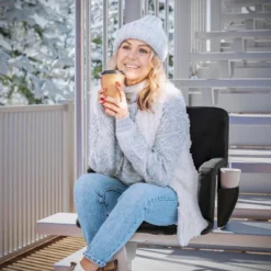 Flash Furniture Malta Portable Heated Reclining Stadium Chair With Armrests, Heated Padded Back & Heated Seat With Dual Storage Pockets And Backpack Straps -Garden Furniture Store GUEST 6981320c 1421 45c9 9e7f 7d84fa96c8b0