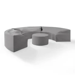 Crosley Catalina 4pc Furniture Cover Set, Three Round Sectional Sofas And Coffee Table, Gray -Garden Furniture Store GUEST 6a415a7a 2d61 4b70 818c 9565f6f42059