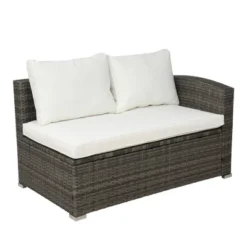 4pc Wicker Patio Conversation Set With Cushions - Gray/Beige - GODEER 23 4pc Wicker Patio Conversation Set With Cushions - Gray/Beige - GODEER -Garden Furniture Store GUEST 6aa13dd1 d24b 4d74 85be d42f7e872371