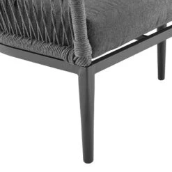 Dover 2pc Outdoor Rope Conversation Set With Loveseat & Coffee Table - Charcoal/Matte Black - Crosley -Garden Furniture Store GUEST 6bbd0dcc 08c0 42f8 b18c 082dd1298585